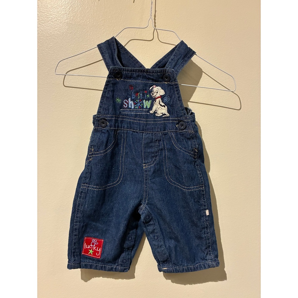 Disney Baby 101 Dalmatians Lucky Best In Show Denim Overalls 3-6M